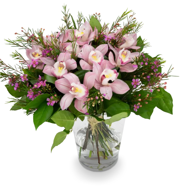 Kytice růžových orchidejí